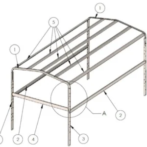 Châssis H-1100 pour bâche de la remorque UNITRAILER SOLID 300/2 PTAC 750 kg