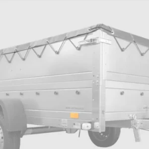 Bâche plate grise pour Remorque voiture 2 essieux 264×150 EXPERT 2615/2 PTAC 750 KG