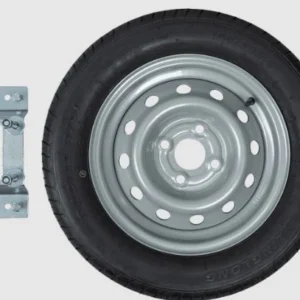 Roue de secours pour remorque avec support PNEU LINGLONG 155/70 R13 75N JANTE UNITRAILER 4Jx13"H2 4x100 ET:30
